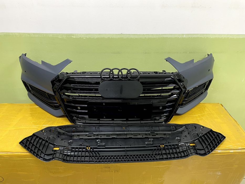 Передній бампер в стилі S-Line на Audi A4 B9 2015,2016,2017,2018,2019р