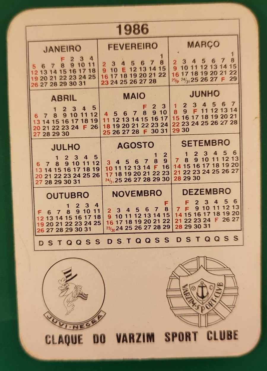 Calendários Claque do Varzim Sport Clube