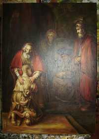 Kopia obrazu Rembrandta "Powrót syna marnotrawnego"