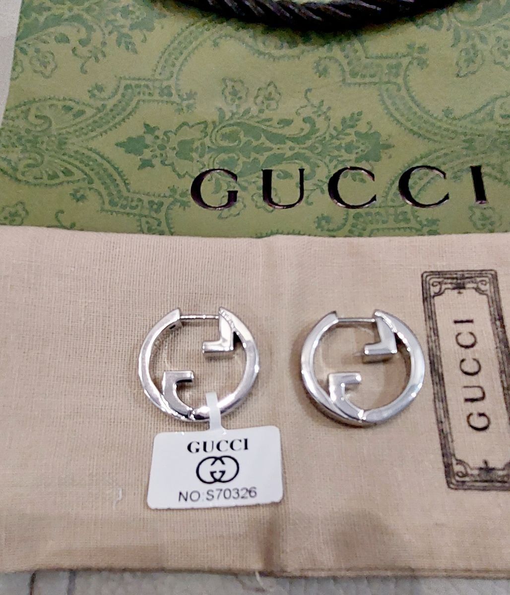 Kolczyki GG Gucci srebrne koła kółka