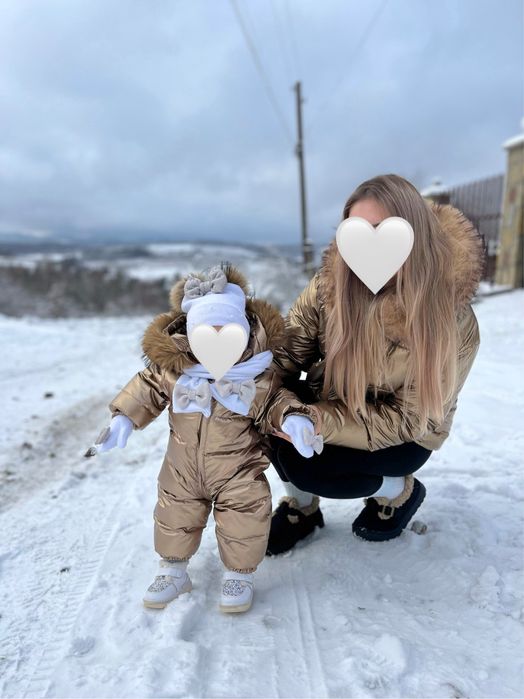Family Look пуховики – мама + малюк