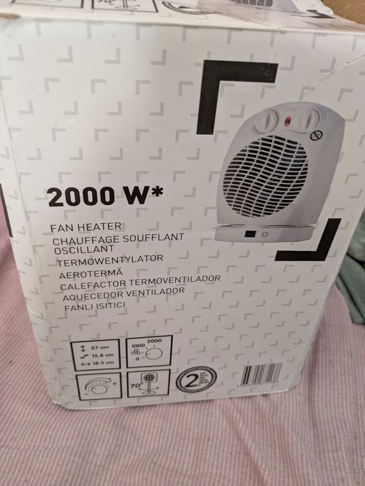 Ventoinha e aquecedor 2 em 1  – 2000W, Como Novo