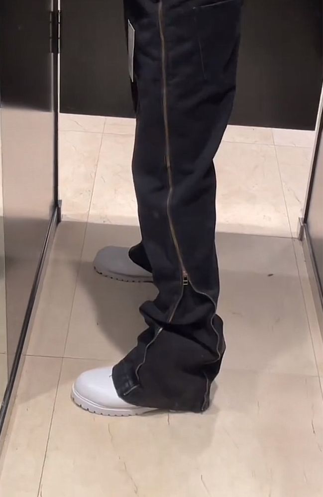Zara jeans flared zip black/blue/grey