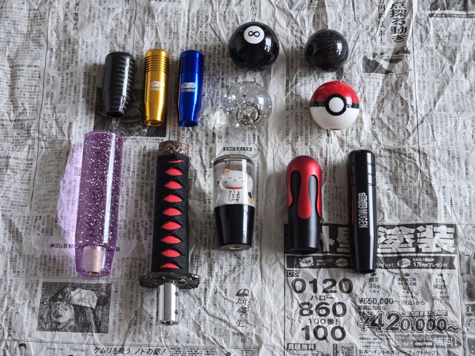 Ручка КПП шар карбон катана восьмерка наболдажник mugen