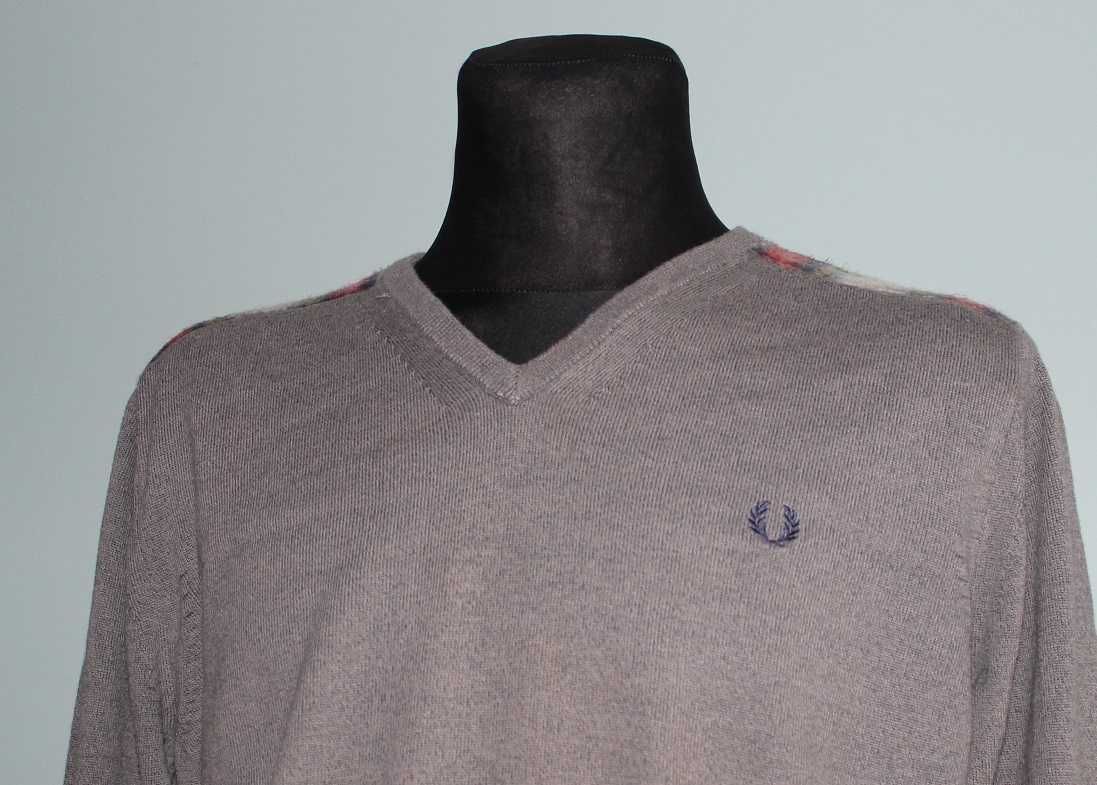 Fred Perry sweter męski wełna merino r.L