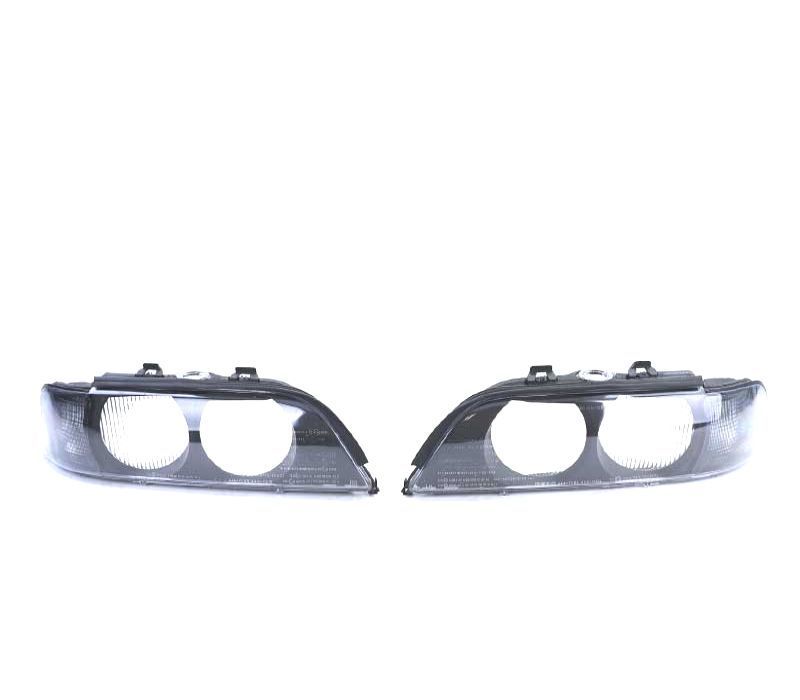 CAPAS DE FARÓIS FRONTAIS PARA BMW E39 95-00 D2S BLACK SMOKED PRETO FUMADO ESCURECIDO