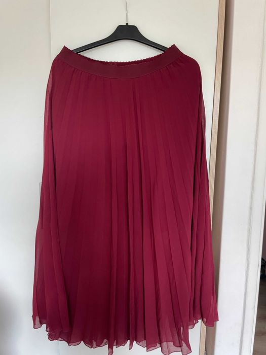 naf naf, długa czerwona spódnica