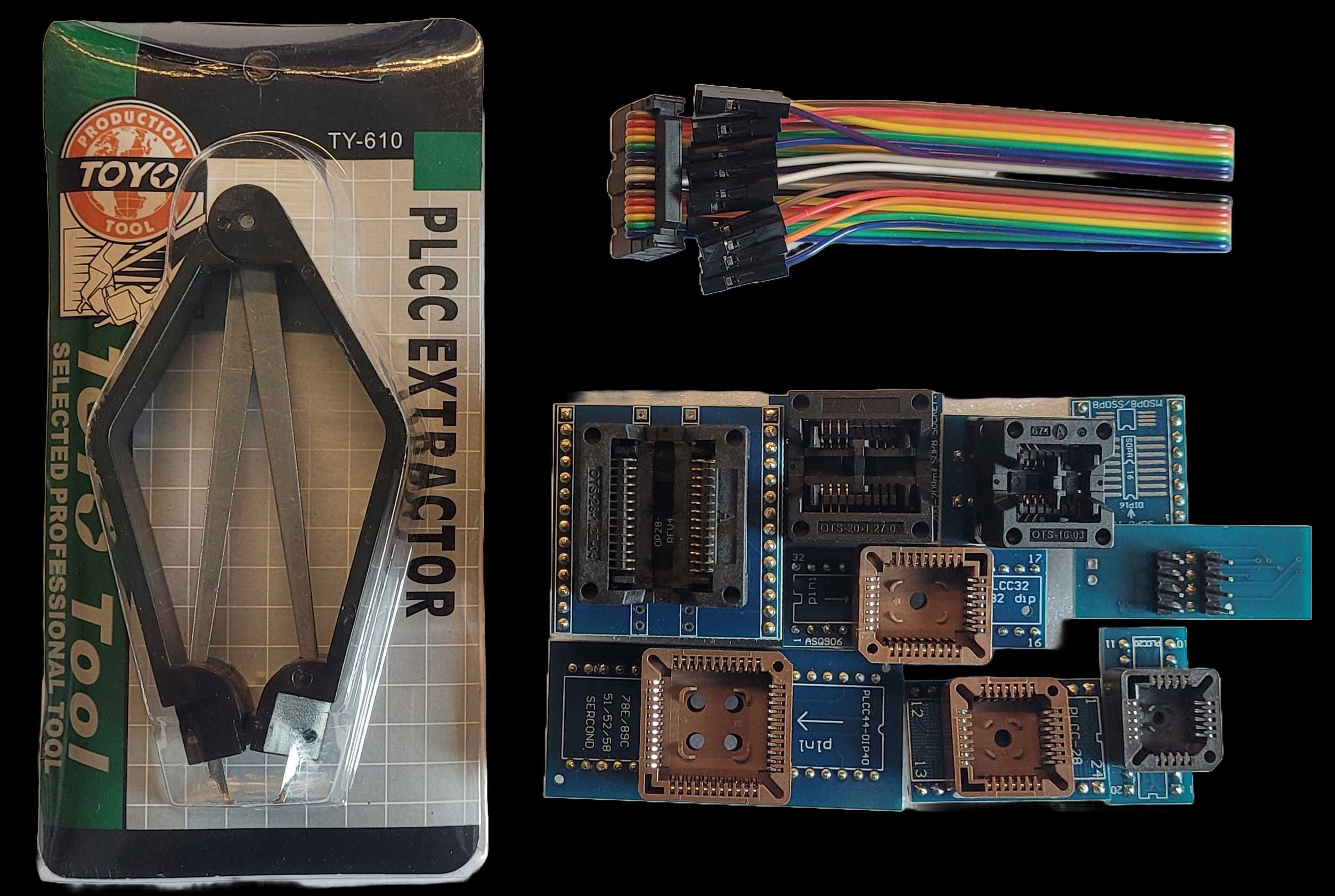 Programator XGecu T48 -nowa wersja TL866 + 9 adapterów+wyciągarka PLCC