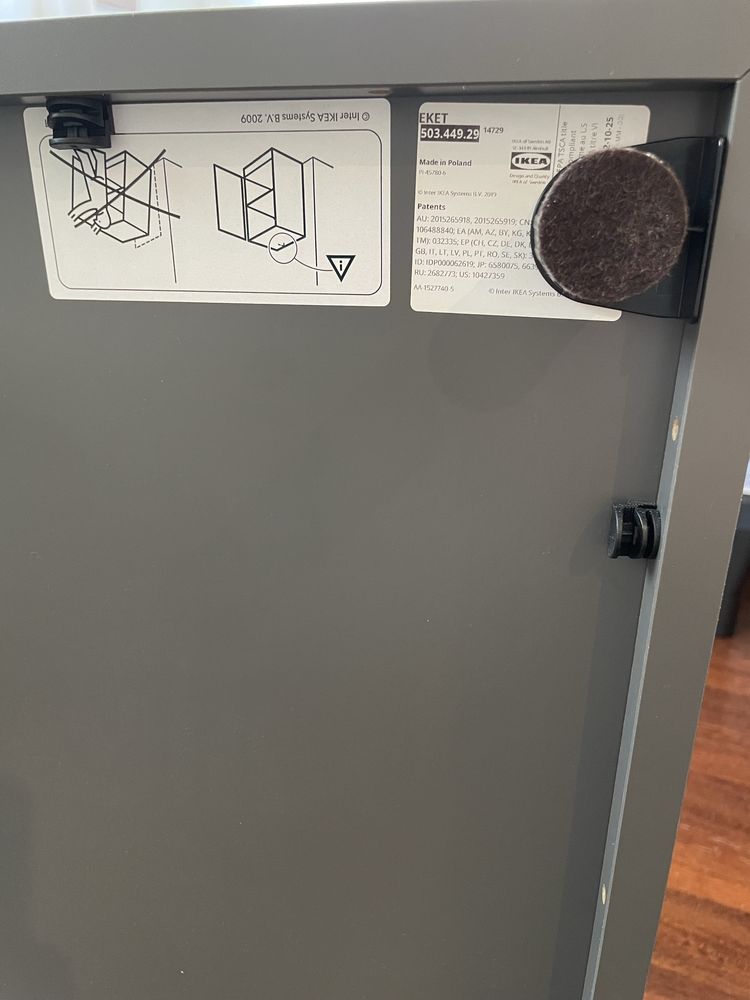 Móvel/Sapateira Eket cinzenta IKEA
