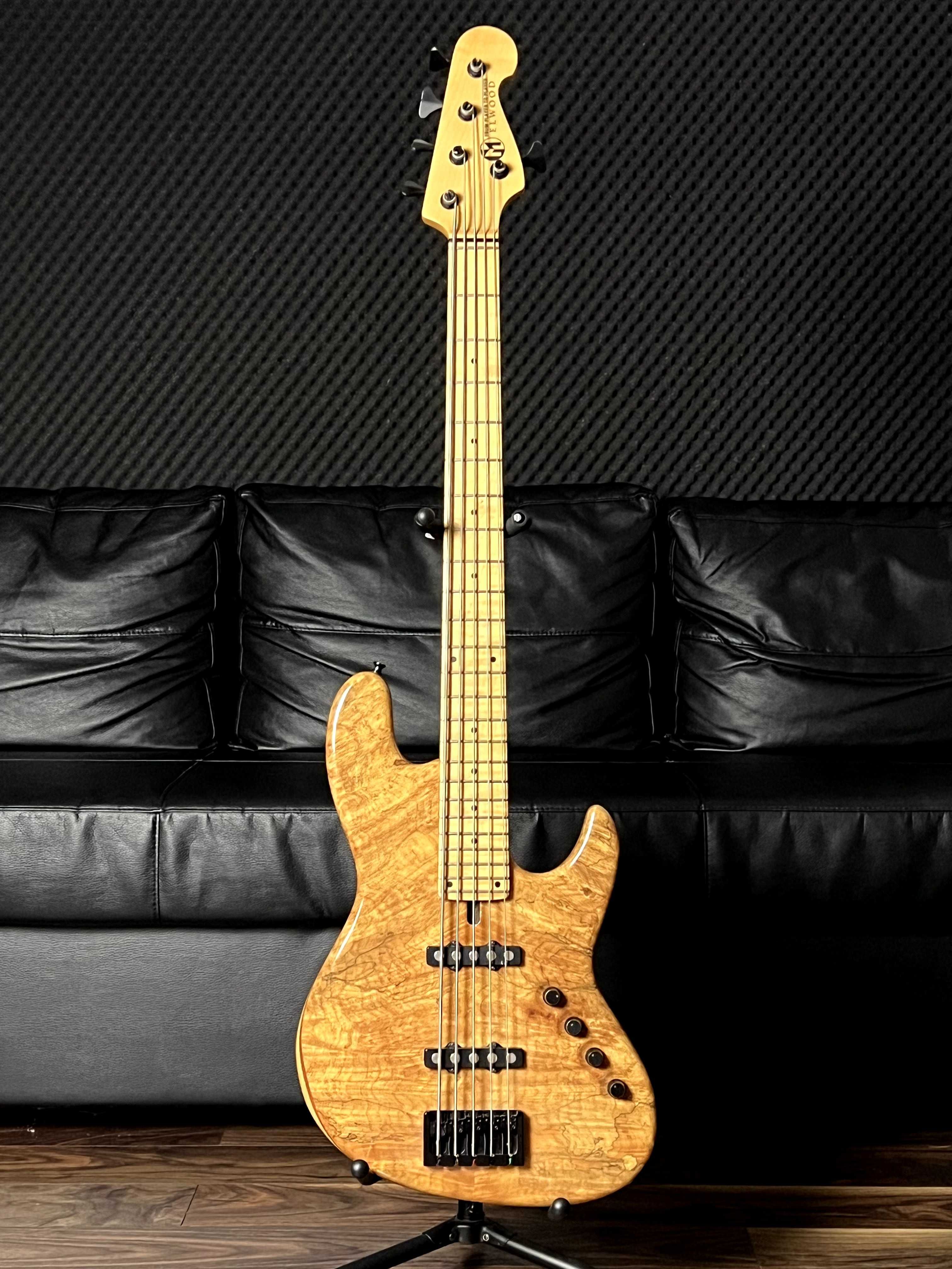 Maruszczyk Elwood 5 - Spalted Maple & Swamp Ash Body w/ upgrades