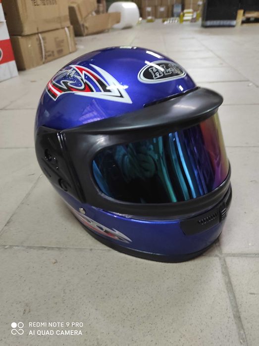 KASK INTEGRALNY na rower skuter motor quad PODWÓJNA szyba szczękowy