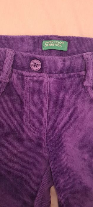 Calças roxas em bombazine menina