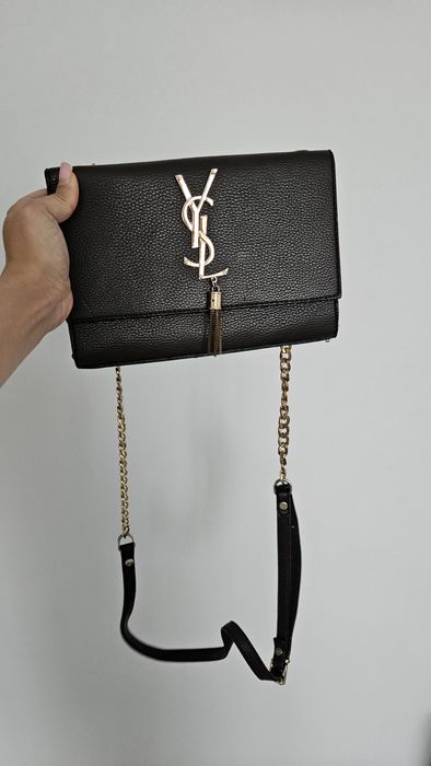 Torebka brązowa czekoladowa złoty łańcuch