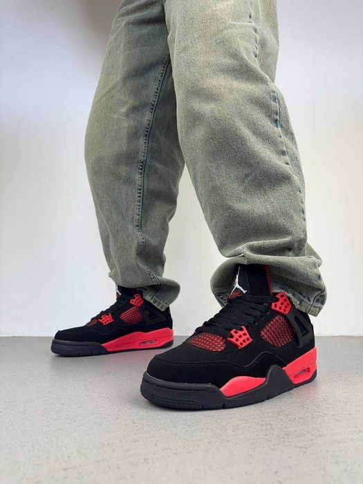 Мужские кроссовки Nike Jordan Retro 4 Сrimson Red Thunder. 40-45