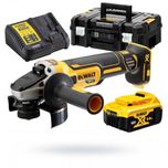 Szlifierka kątowa 18V DeWalt 800W DCG405P1 ładowarka walizka aku. 5Ah