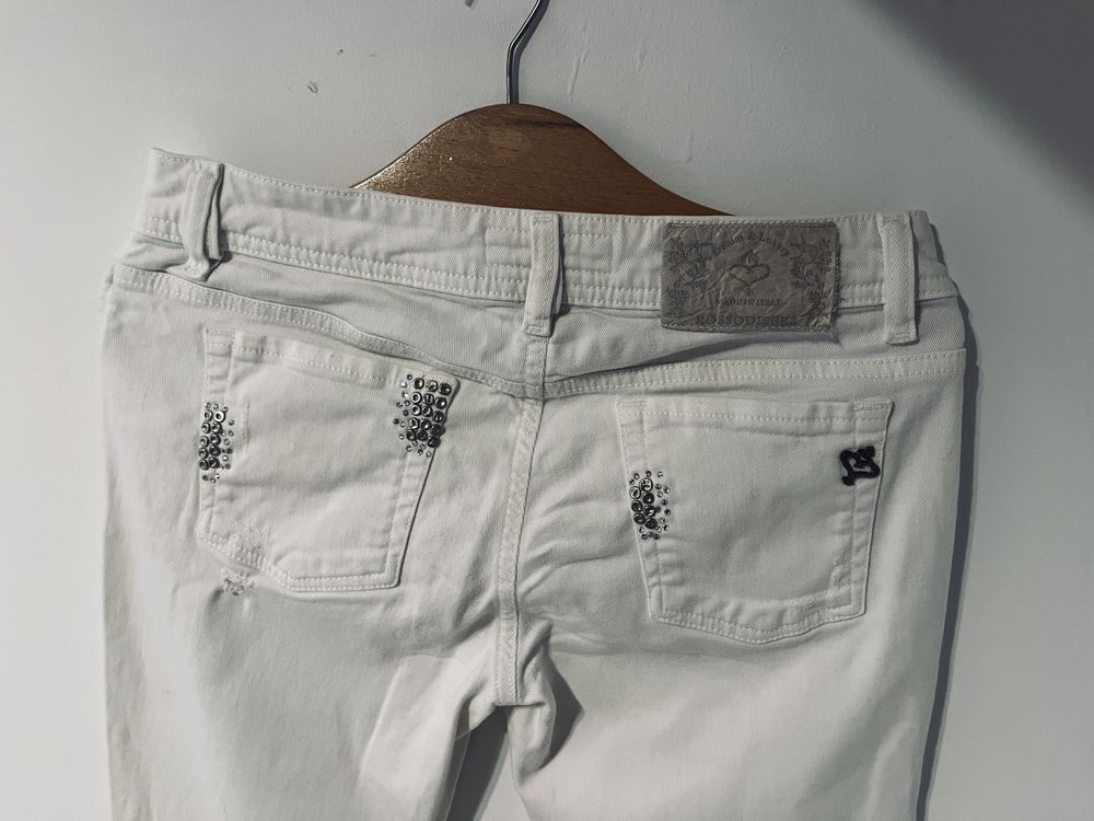 Jeans Rossodisera białe damskie M