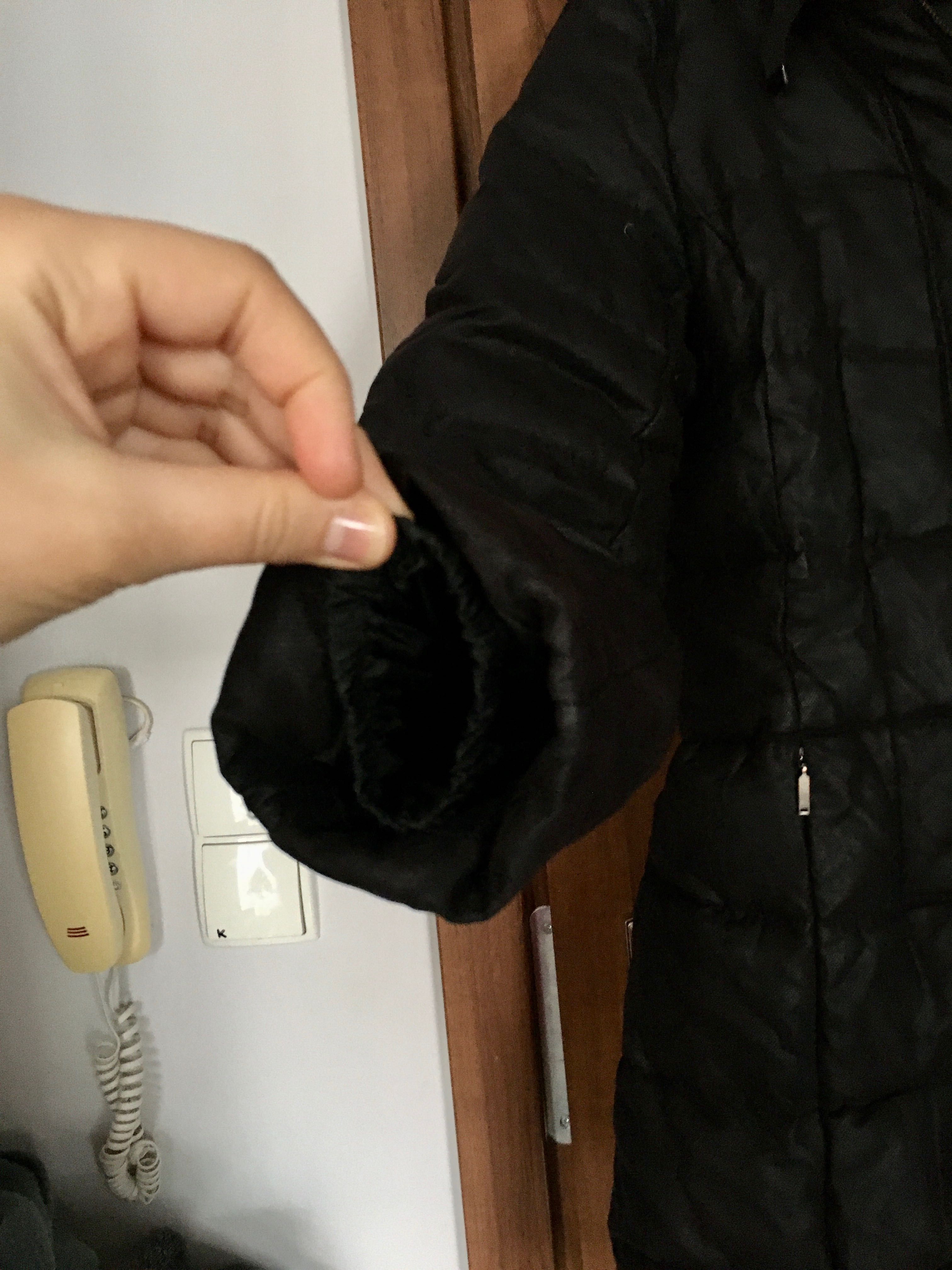 Zimowa kurtka ocieplana puchowa pióra Zara Basic 36/38 czarna