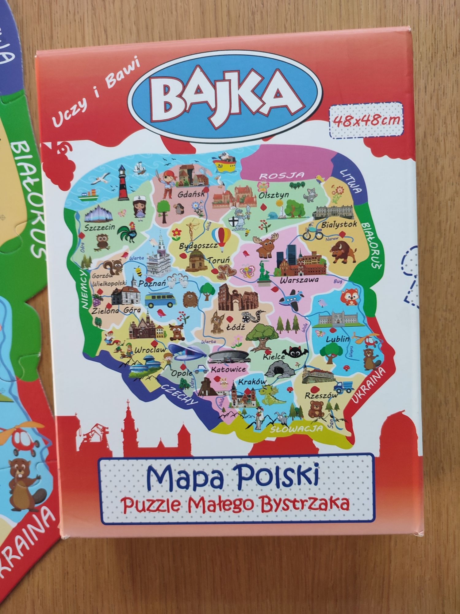 2xpuzzle mapa Polski i mapa Świata