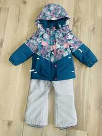 Komplet zimowy narciarski kombinezon spodnie+ kurtka 92/98