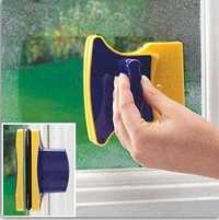 Магнитная щетка для мытья окон с двух сторон Glass Wiper Window Wizard