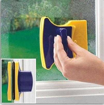 Магнитная щетка для мытья окон с двух сторон Glass Wiper Window Wizard