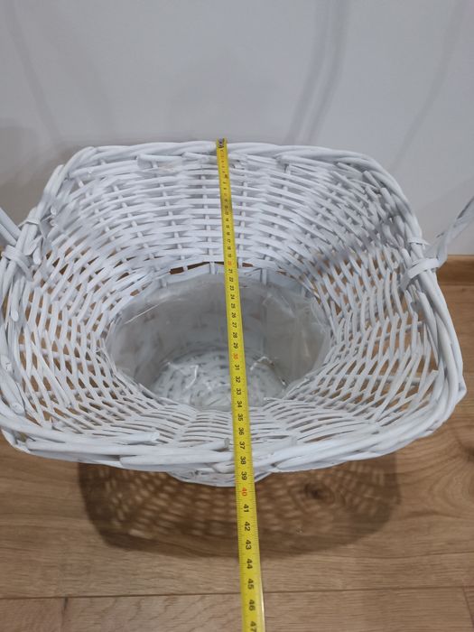 Kosze wiklinowe białe duże