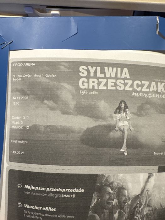 Bilet na kocert Sylwii Grzeszczak