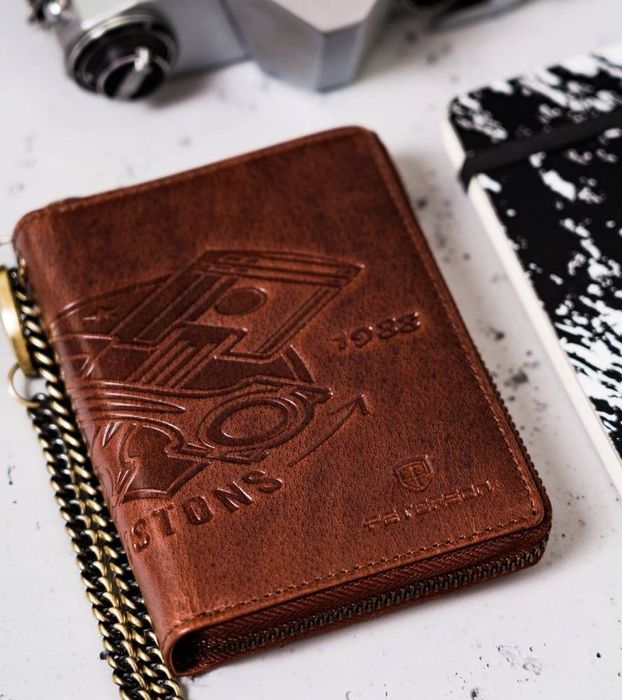 skórzany portfel męski na zamek - peterson