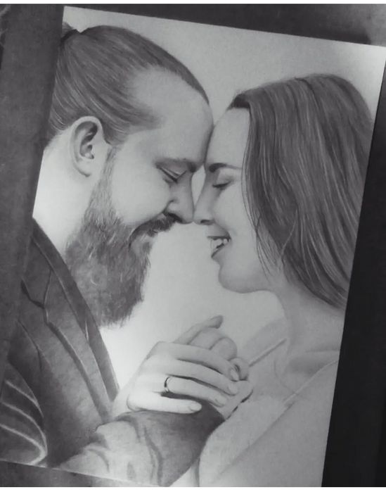 Karykatura ze zdjęcia. Portret wykonany ołówkiem