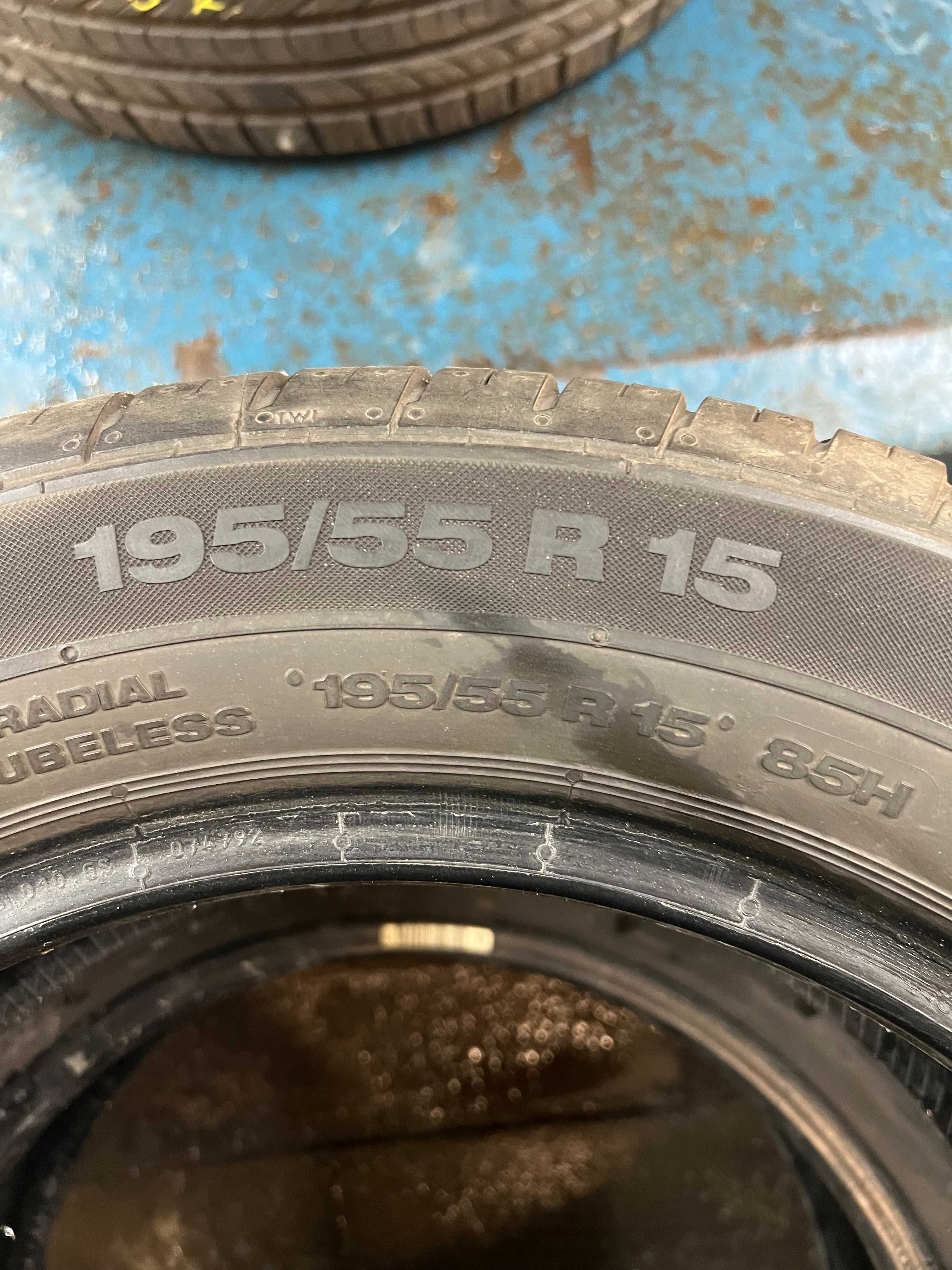 195/55r15 continental opony letnie 2szt bieznik 6.5mm stan bdb