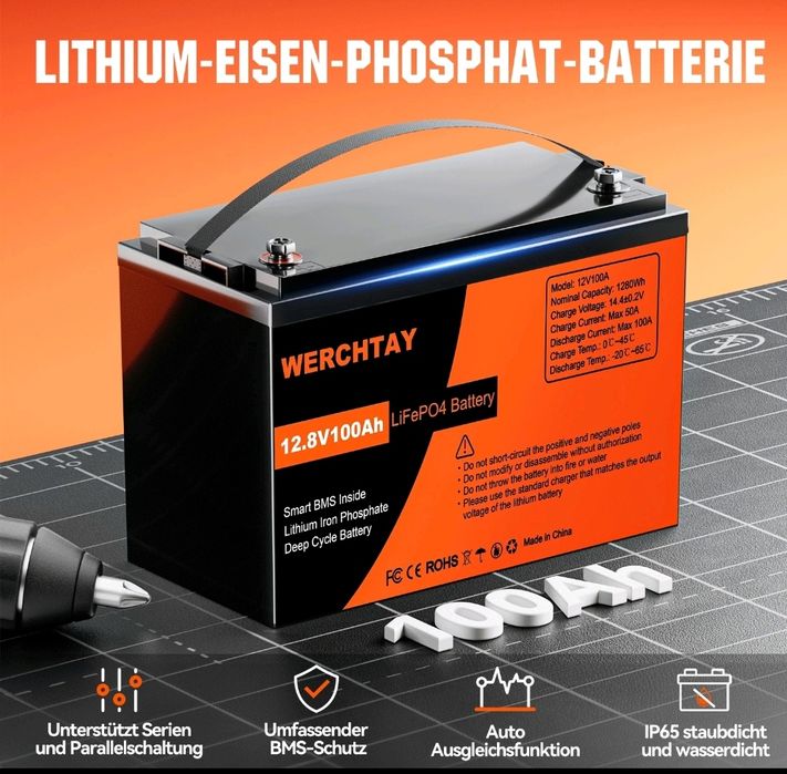 Акумулятор  LiFePO4 12V 100Ah 1280W 352mm