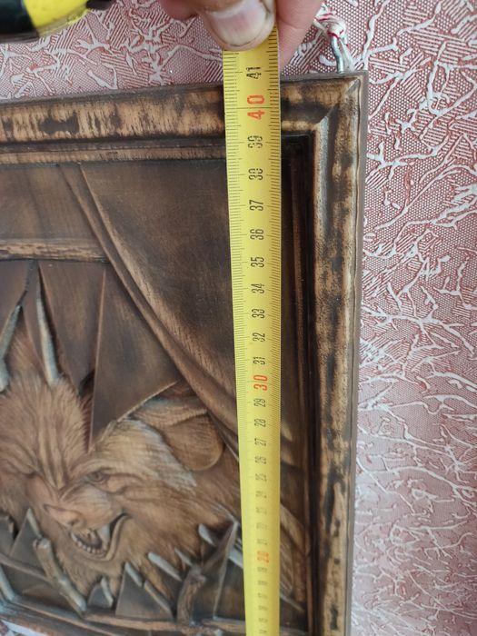 Вырезан с дерева Волк ручная работа.