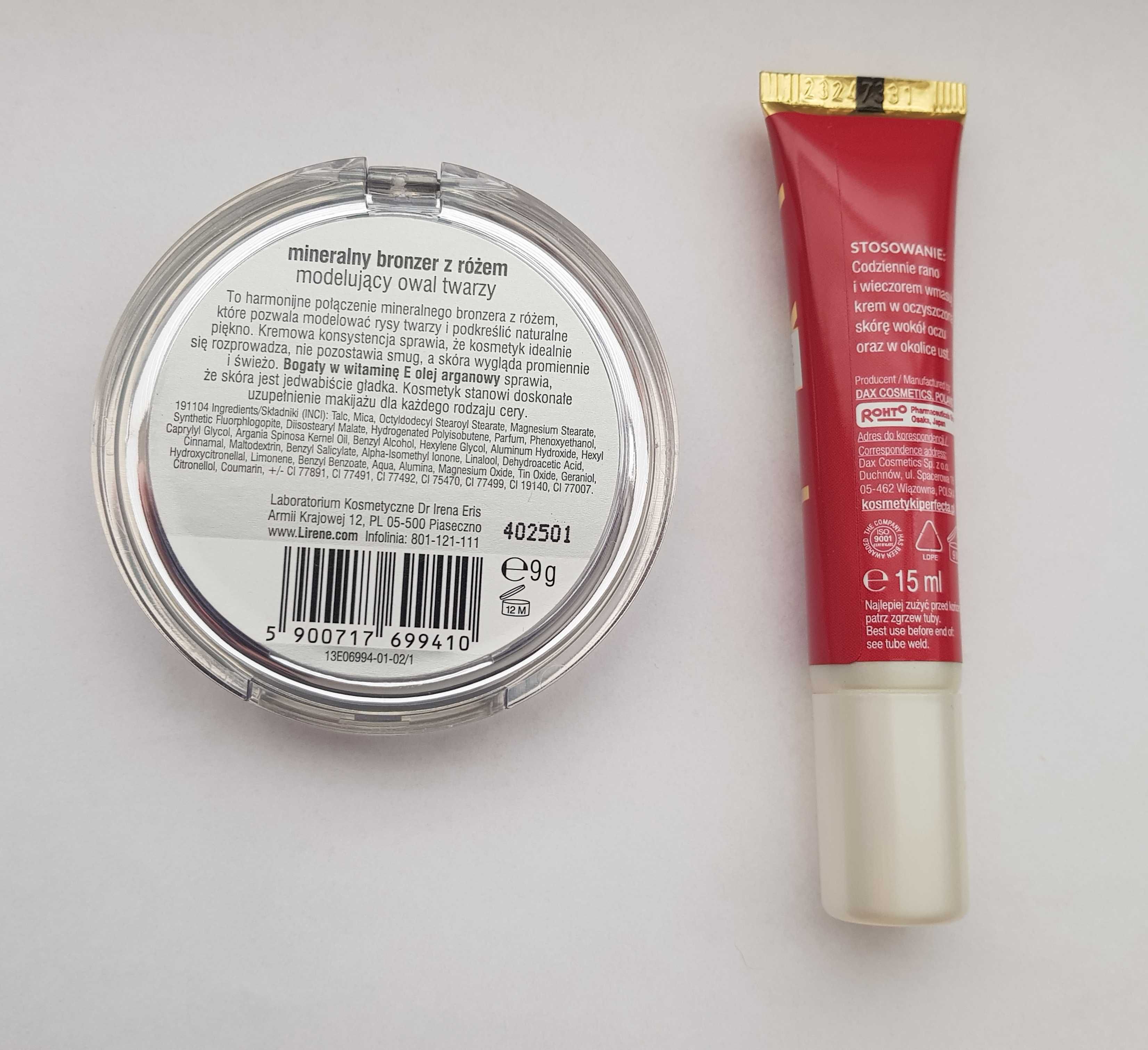 Lirene Shiny Touch Mineralny bronzer z różem + krem NOWY