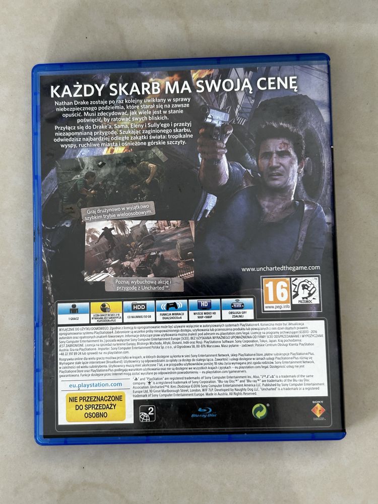 Uncharted 4 kres złodzieja PS Playstation 4 polska wersja polski pl