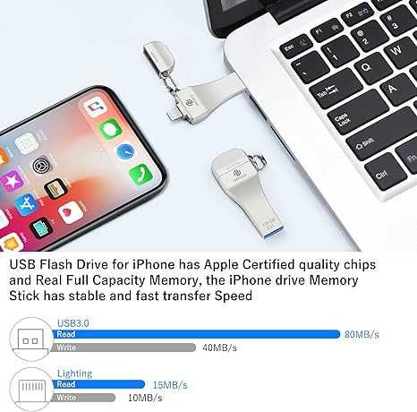 Pendrive ZMPWLQ  128 GB Lightning, USB 3.0  srebrny