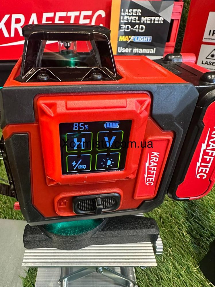 Krafftec Germany 4D лазерний рівень BL-16 (штатив, мікроліфт