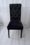 krzesło tapicerowane czarne drewniane velur velvet verona glamour