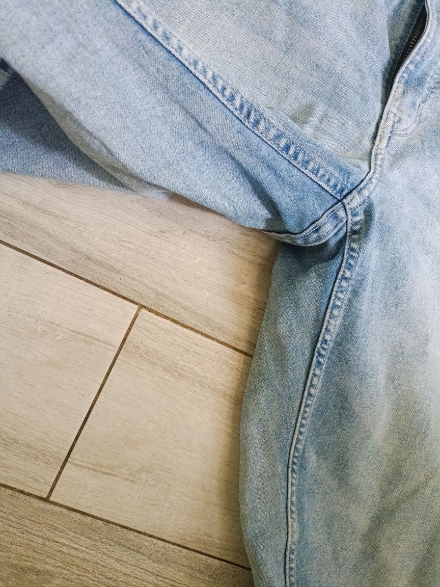 Jeansy H&M wysoki stan 48 elastyczne wąskie nogawki Plus size