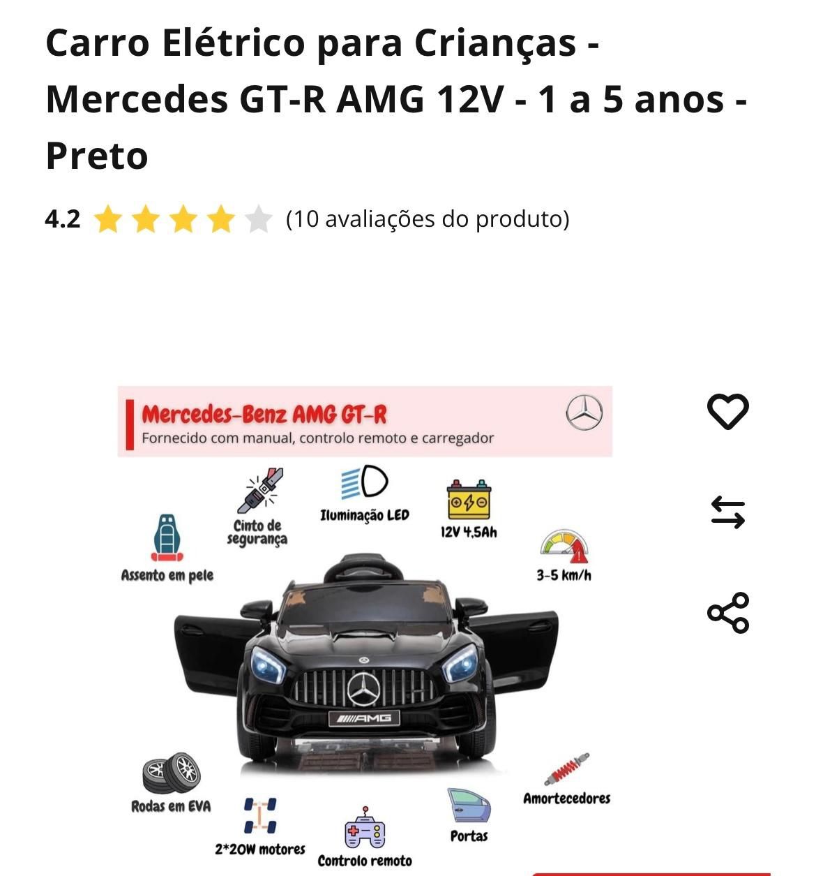 Carro elétrico para criança