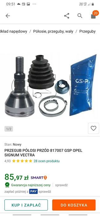 Pregub napedowy 817007