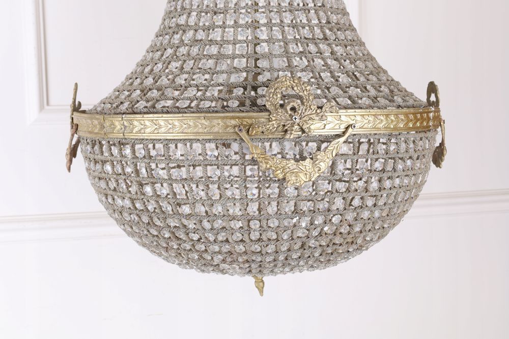 LAMPA ŻYRANDOL KRYSZTAŁ- gruszka 110 cm Fi 60 cm