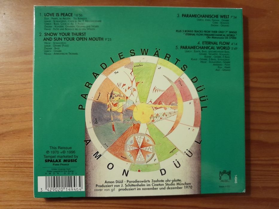 Amon Düül - Para Dieswärts Düül + 2 bonus tracks 1970. CD Digpack 1996