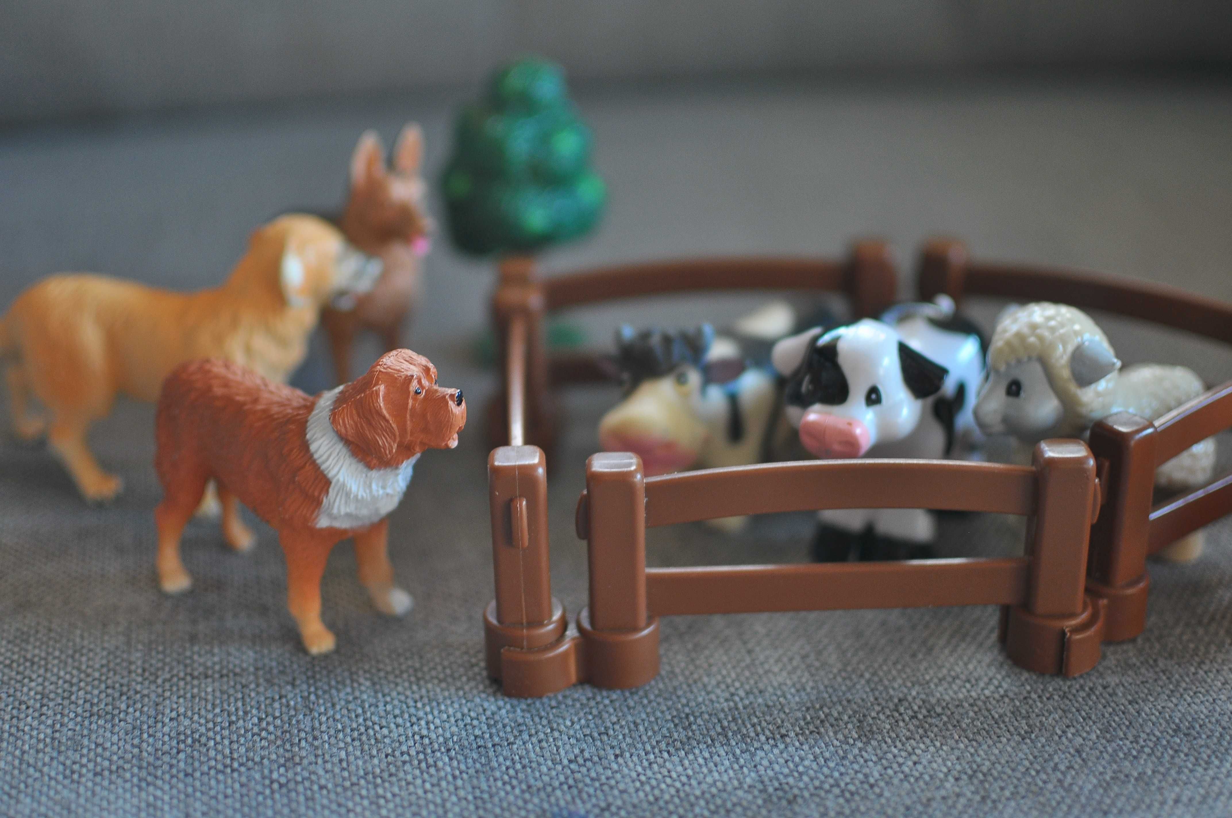 # Zwierzęta - Pies, krowa, owca - zabawki - Pieski, figurki dla dzieci