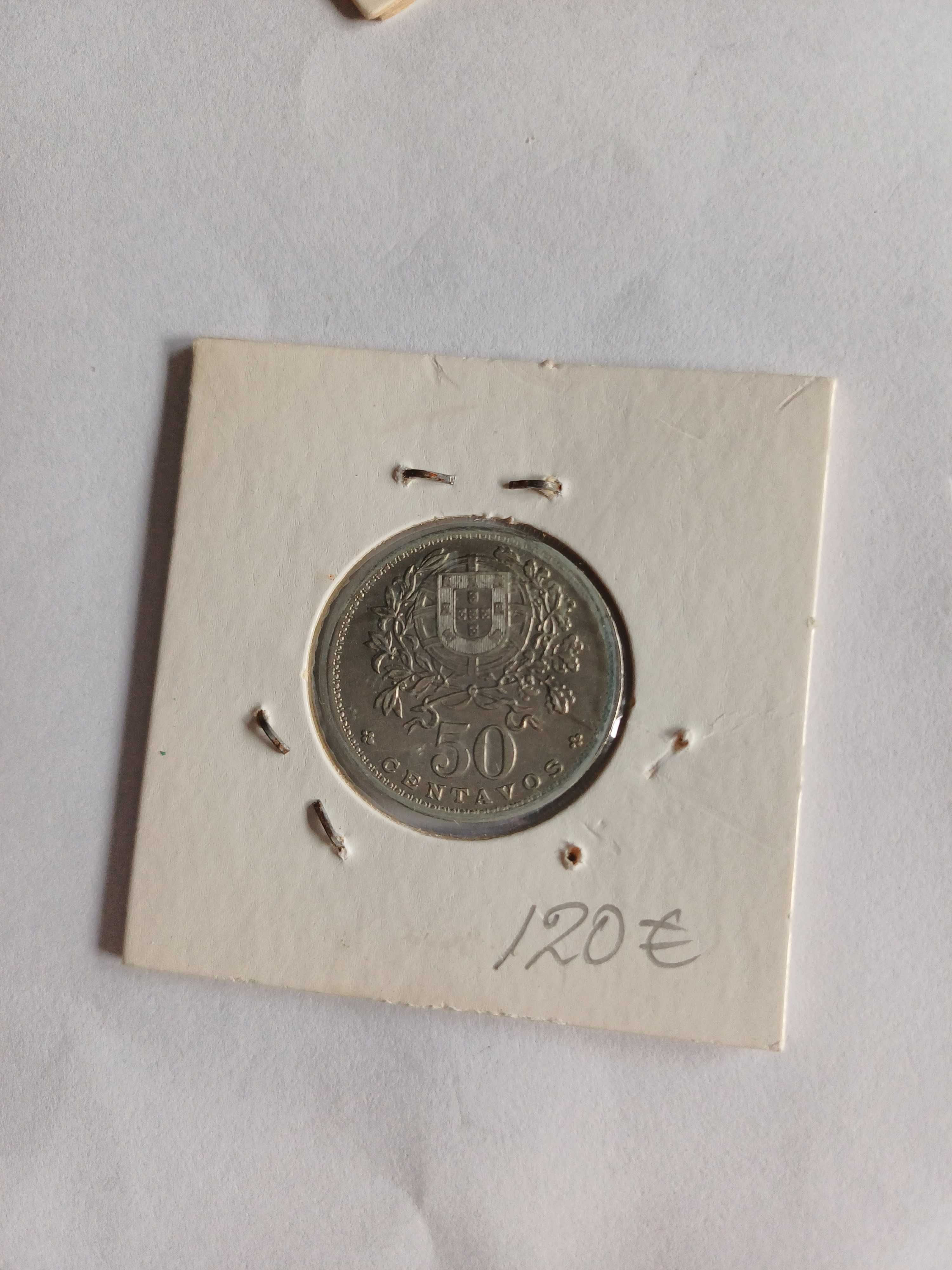 50 CENTAVOS em ALPACA de 1928 BELA+ conforme as fotos