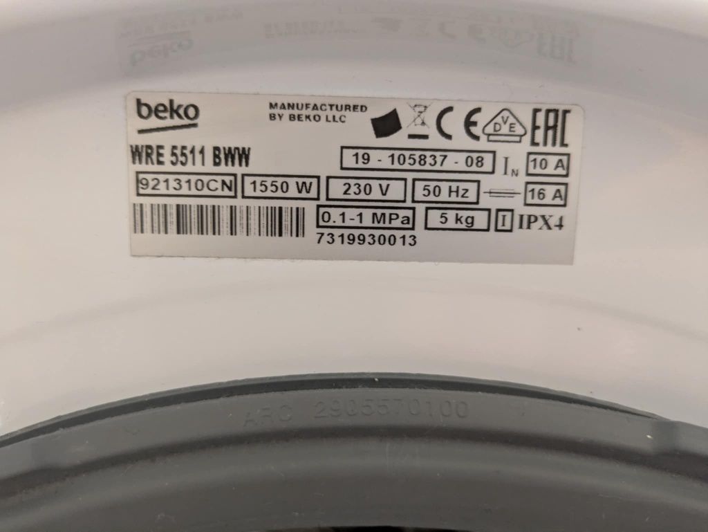 Pralka Beko WRE 5511 BWW – sprawna, gotowa do użytku