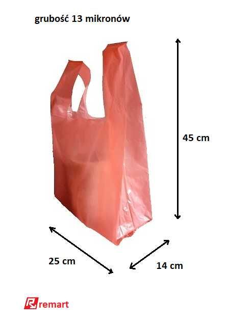 Mocne pakowne bezzapachowe różowe reklamówki 100 sztuk - 4 opakowania