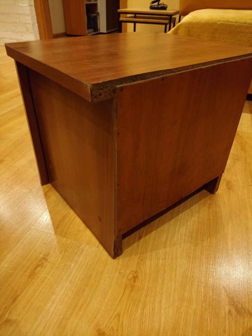 Szafka nocna wenge, dwie szuflady, 46 cm