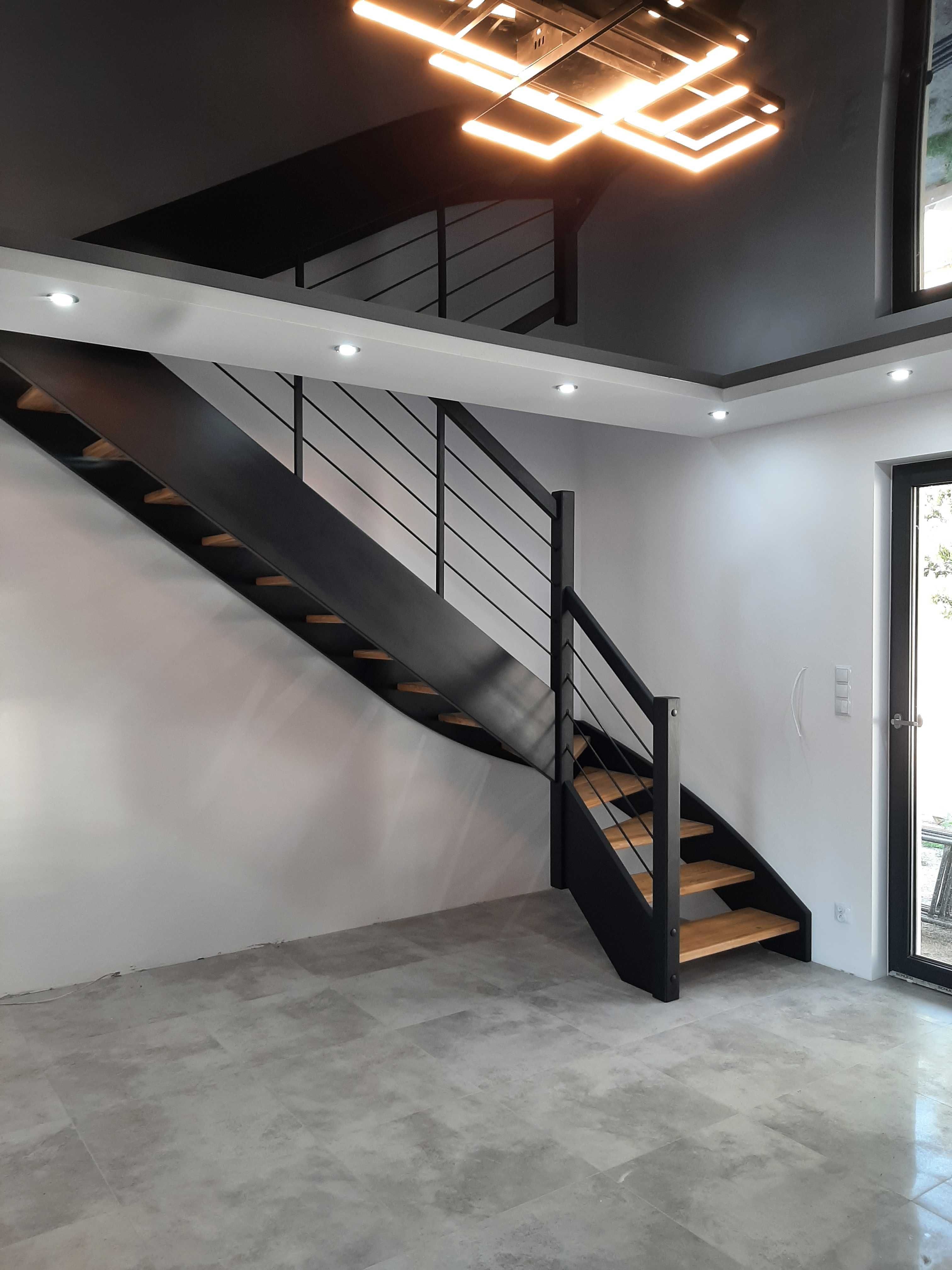 Schody Q debowe jesionowe Loft metalowe drewniane Cala Polska i UE