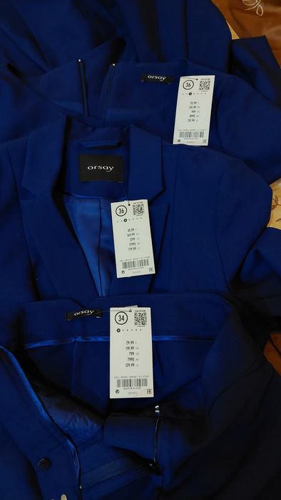 Garnitur niebieski 34/36 + Sukienka 36