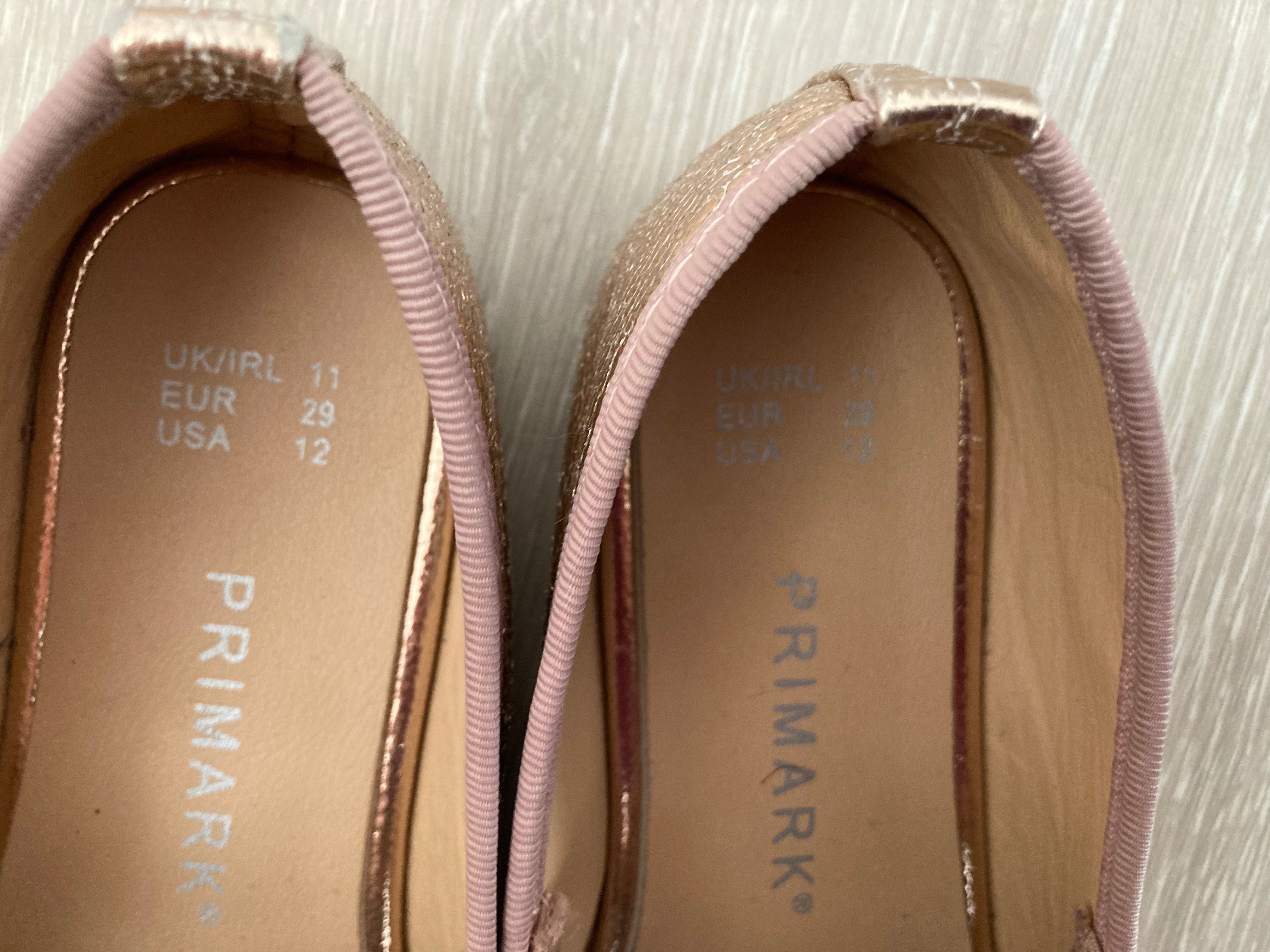 Baleriny balerinki primark rozm. 29 wkładka wew. 17 cm złote